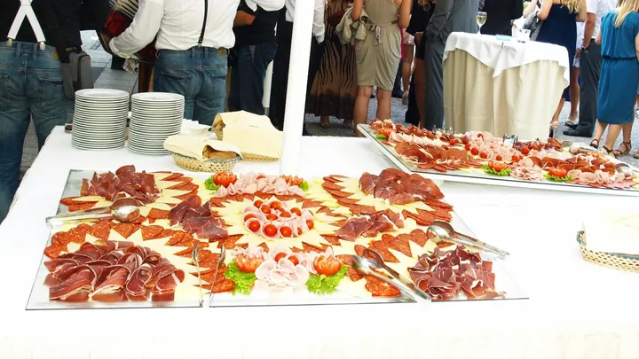 Food at croatian wedding