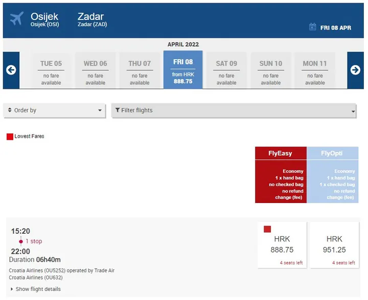 Osijek zadar air